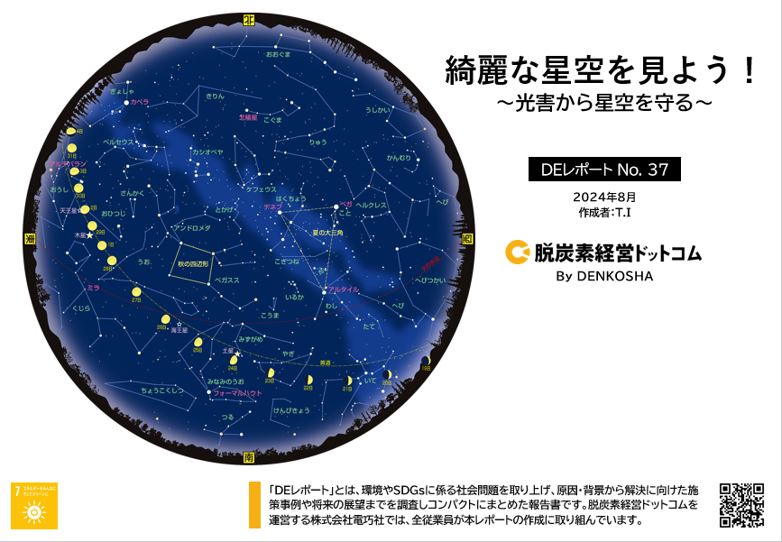 DEレポートNo.37 「綺麗な星空を見よう！～光害から星空を守る～」