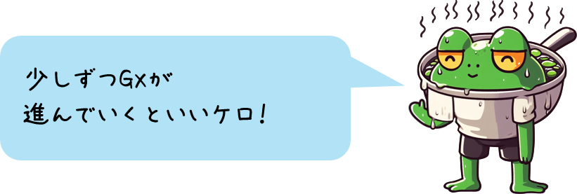 少しずつGXが 進んでいくといいケロ！