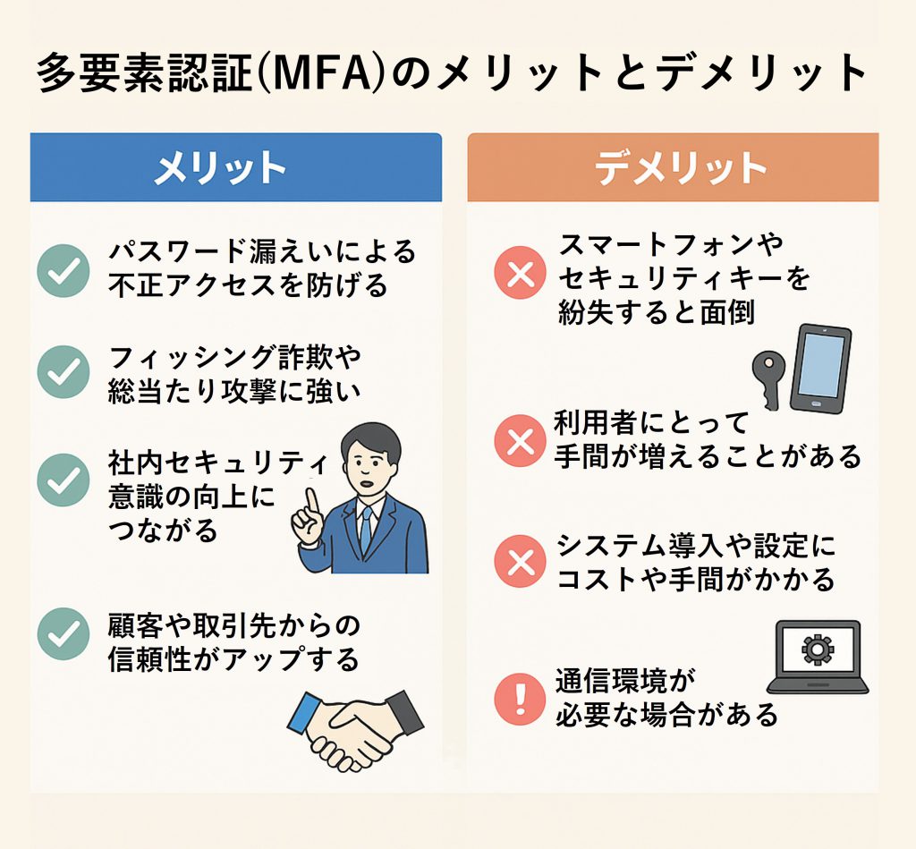 多要素認証（MFA）のメリットとデメリット