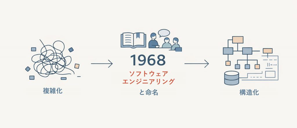 1968年に「ソフトウェアエンジニアリング」という名前だけが先に生まれた